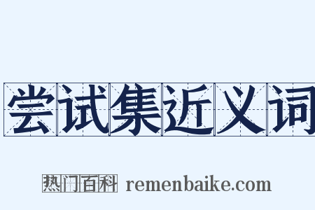 尝试集近义词是什么意思的图片